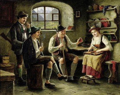 Ung kvinna som spelar en citer av Carl Ostersetzer