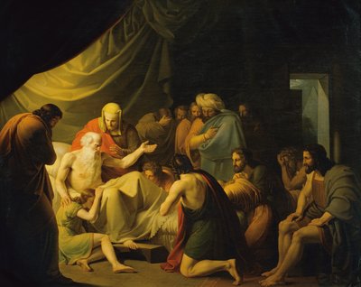 Jakob välsignar Josefs söner av Carl Peter Goebel d. Ä.