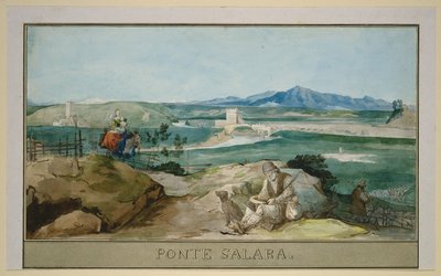 Landskap nära Rom med Ponte Salario av Carl Philipp Fohr