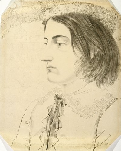 Ludwig Simon, teologisk student, 1816 (penna och pensel och svart bläck på vävt papper) av Carl Philipp Fohr
