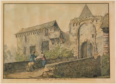 Ruinen av Tiefburg i Handschuhsheim av Carl Philipp Fohr