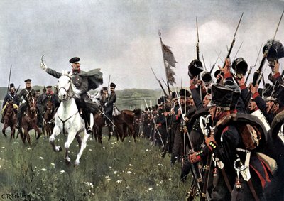 General Blucher före slaget vid Katzbach den 26 augusti 1813 av Carl Röchling
