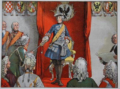 Hyllning av de schlesiska godsen, 17 november 1741 av Carl Röchling