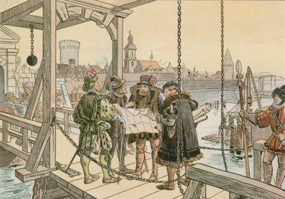 John George med planerna för Spandau Citadel 1580 av Carl Rohling