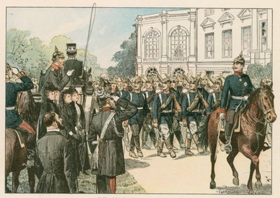 Fredrik III:s sista parad för den tyske kejsaren och kungen av Preussen (1831-1888) 1888. av Carl Rohling
