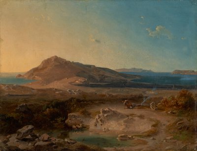 Ön Delos vid soluppgången av Carl Rottmann
