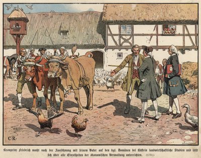 Kronprins Fredrik av Preussen studerar jordbruk av Carl Röchling