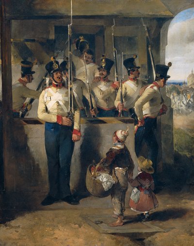 The Sentinel, skriker in i pistolen ("Gun out!") av Carl Schindler
