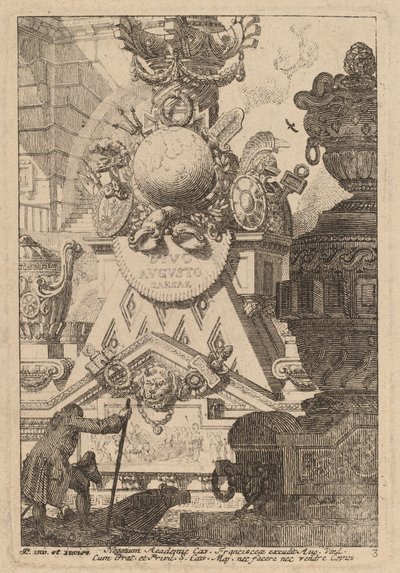Fantasi om en antik trofé till Augustus av Carl Schütz