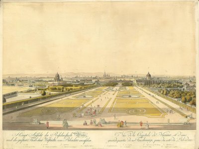 Wien från Belvedere av Carl Schütz