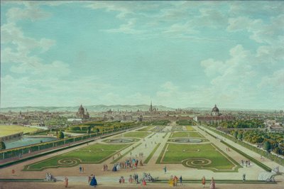 Wien sett från Upper Belvedere av Carl Schütz