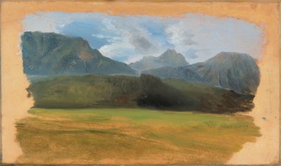 Utsikt från Ramsau mot Dachsteinmassivet av Carl Spitzweg