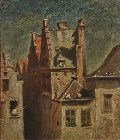 Kattkonsert. av Carl Spitzweg