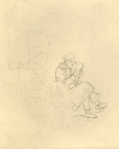 Der Antiquar, mitten av slutet av 1800-talet, c1924. av Carl Spitzweg