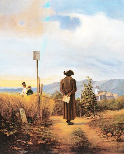 Der verbotene Weg av Carl Spitzweg