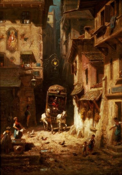 Die Post av Carl Spitzweg