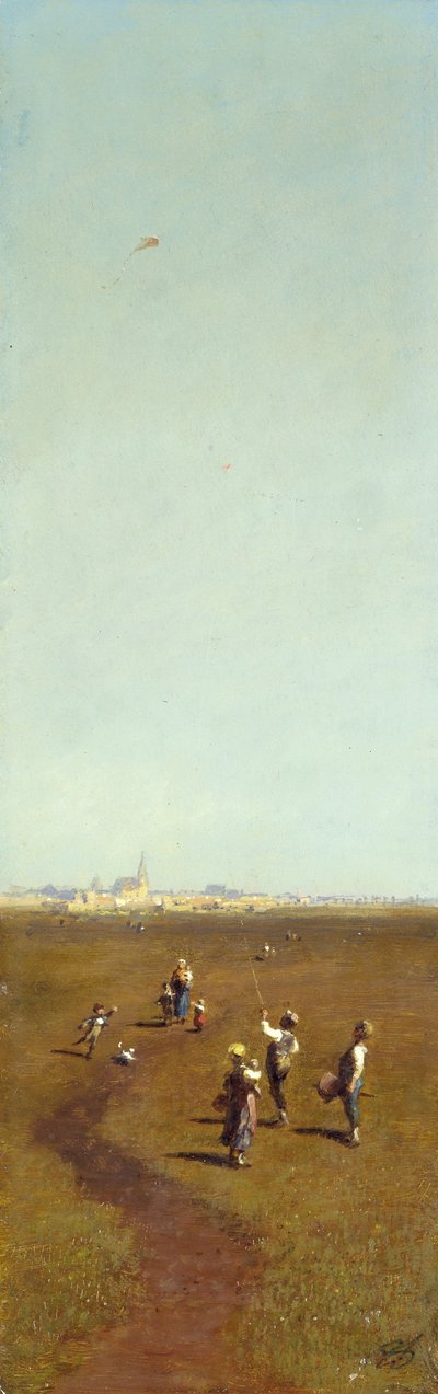 Drachensteigen av Carl Spitzweg