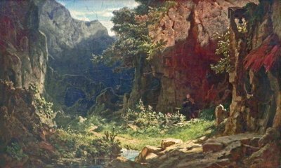 Ein Einsiedler av Carl Spitzweg