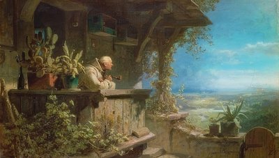 Det brinner. Omkring 1860/62 av Carl Spitzweg