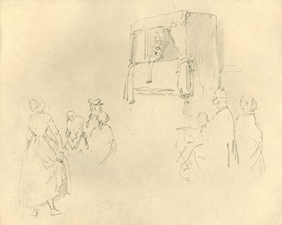 Kasperltheater I, mitten av slutet av 1800-talet, c1924. av Carl Spitzweg