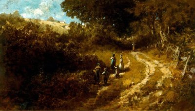 Går till kyrkan nära Dachau av Carl Spitzweg