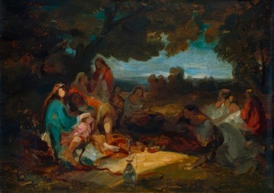 Orientaliskt samhälle av Carl Spitzweg