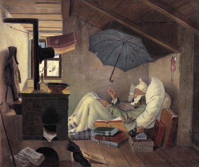 Den fattige poeten, 1839 av Carl Spitzweg