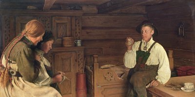 Kortkonstnären (olja på duk) av Carl Sundt Hansen