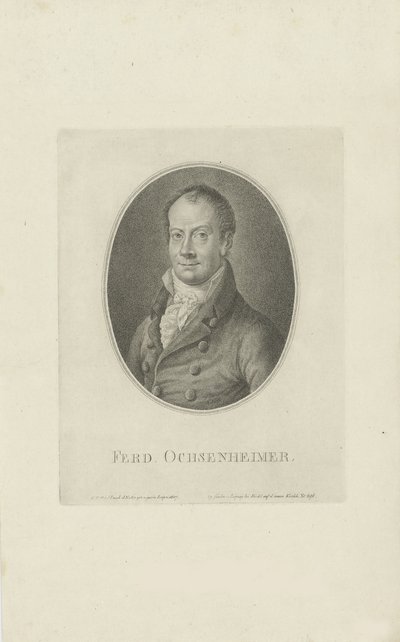 Porträtt av Ferdinand Ochsenheimer 1767-1822, 1807. av Carl Traugott Riedel