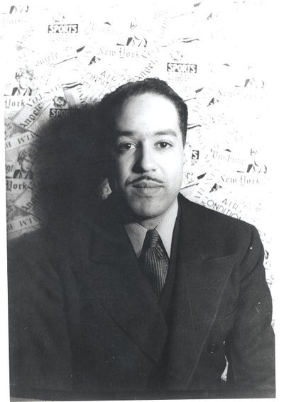 Langston Hughes (1902-67) 29 februari 1936 (gelatinsilvertryck) av Carl Van Vechten