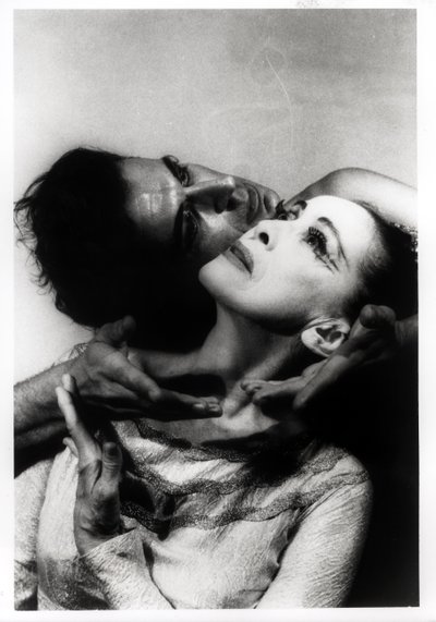 Martha Graham (1894-1991) och Bertram Ross (1920-2003) i "Visionary Recital", 27 juni 1961 (silvergelatintryck) av Carl Van Vechten