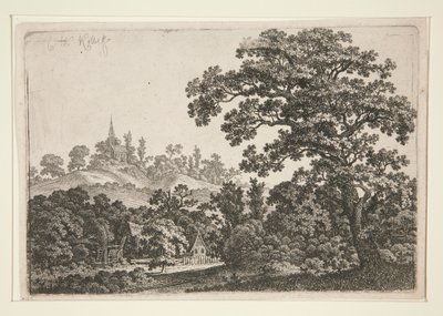 Landskap med kvarn av Carl Wilhelm Kolbe the elder
