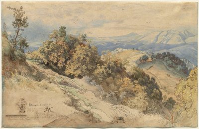 Sol och regn i Serpentara nära Olevano av Carl Wilhelm Müller