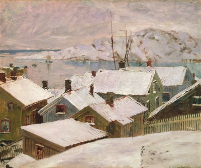 Fiskebackskil vintertid, 1899 av Carl Wilhelm Wilhelmson
