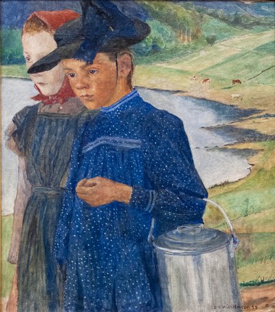 Två flickor på väg av Carl Wilhelm Wilhelmson