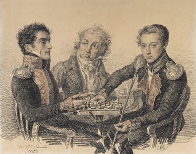 Greve Zakhar Semyonovich Herheulidze 1797-1856, baron Alexei Ivanovich Cherkasov 1799-1855. av Carl von Hampeln