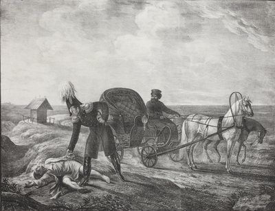 Kejsar Alexander I hjälper en behövande person, 1820. av Carl von Hampeln