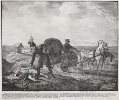 Kejsar Alexander I hjälper en behövande person, 1820. av Carl von Hampeln