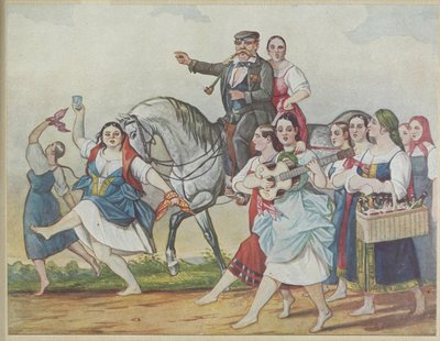 Hyresvärden och hans harem, 1830-1840-talet. av Carl von Hampeln