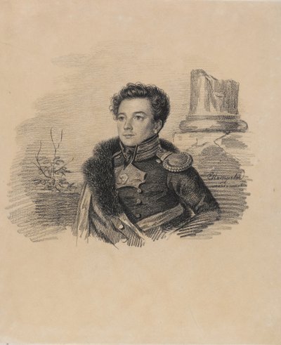Porträtt av A.P. Butovsky, mellan 1817 och 1826. av Carl von Hampeln
