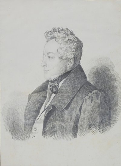 Porträtt av greve Alexander Dmitrievich Olsufyev 1790-1853, efter 1832. av Carl von Hampeln