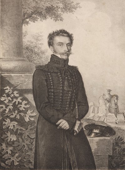 Porträtt av greve Paul Khristoforovitj Grabbe 1789-1875, 1820-talet. av Carl von Hampeln
