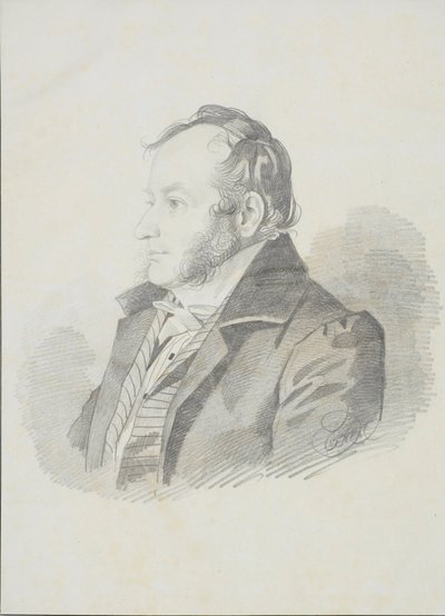 Porträtt av E.E. Jungcurt, 1830-talet. av Carl von Hampeln