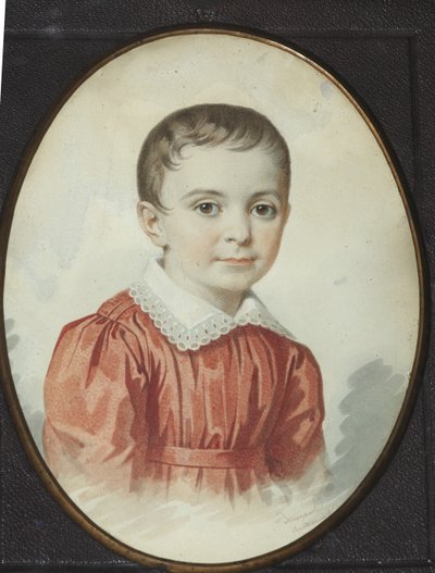 Porträtt av Eugenia Kochubey som barn, 1849. av Carl von Hampeln