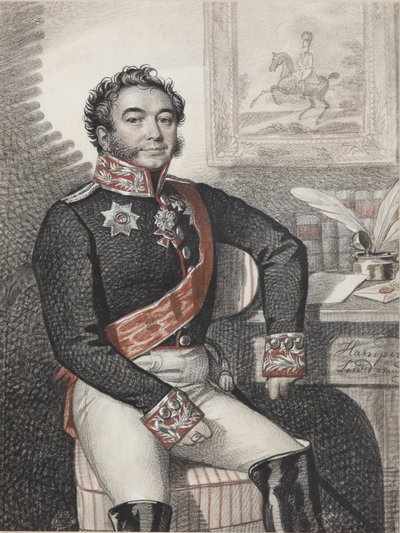 Porträtt av Fjodor Petrovitj Opochinin 1779-1852, 1826. av Carl von Hampeln