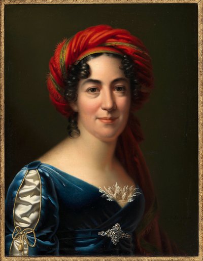 Porträtt av författaren Caroline Pichler 1769-1843, 1818. av Carl von Sales
