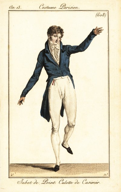 Dandy dansar på en bal, Paris av Carle (after) Vernet