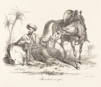 En Mameluck vila av Carle Vernet