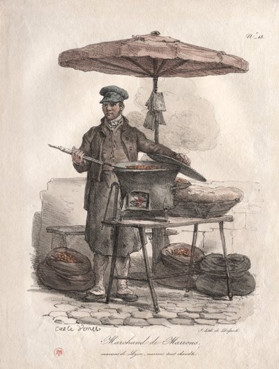 Kastanjehandlare. av Carle Vernet