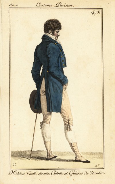 Fransk dandy i frack med smal midja, Paris av Carle Vernet